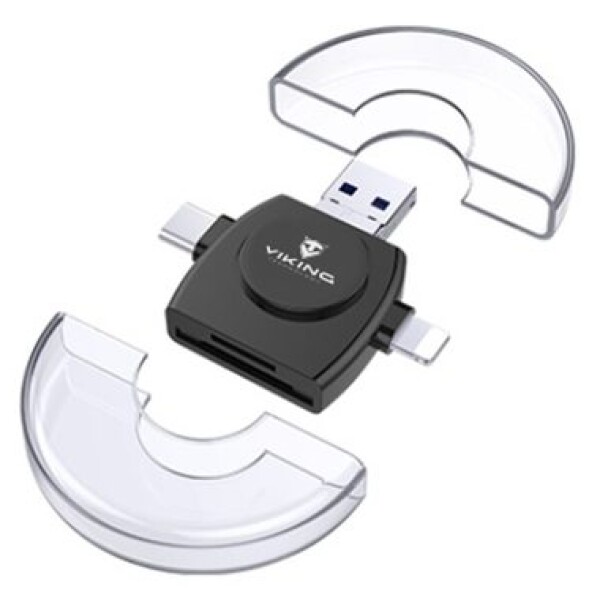 VIKING VR4V1B černá / externí čtečka paměťových karet 4V1 / USB 3.0 (VR4V1B)