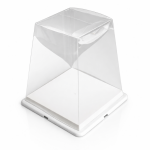 Cake star plastový box zúžený 23,5x23,5x21cm