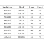 MEXEN - Exo sprchové dveře křídlové 95, transparent, zlatá 8181-095-000-50-00