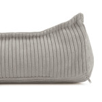 PLUSH NEST PLUSH NEST Podlahový puf čtvercový z prémiového manšestru 60 × 60 cm béžový