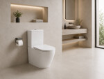 CERANO - WC kombi Cesso, Vortex - vírové splachování + Slim/SoftClose sedátko - spodní/zadní odpad - bílá lesklá - 61,8x38 CER-680356