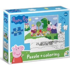 Oboustranné puzzle Prasátko Peppa Piknik