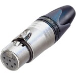 Rean AV RRX3MF-Z-012-0 XLR konektor zástrčka, vestavná, zásuvka, vestavná Pólů: 3 černá 100 ks