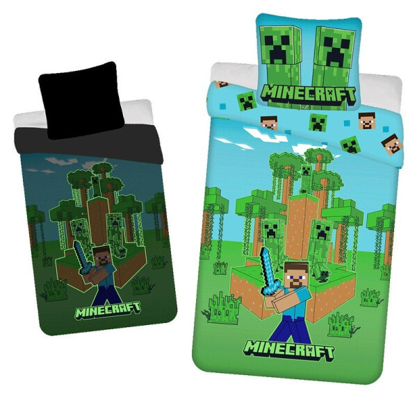 Ložní povlečení - Minecraft "Jungle Fight" (se svítícím efektem)