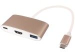 PremiumCord Převodník USB3.1 na HDMI + USB3.0 + PD / USB Power Delivery (ku31hdmi02)