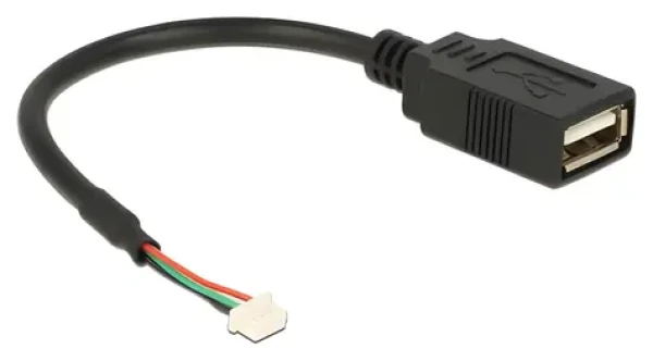 DeLock USB 2.0 Pinheader 4-pin - USB-A / Kabel / interní / 0,15 m / pozlacené kontakty (84834)