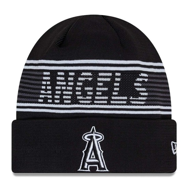 New Era Pánská zimní čepice Los Angeles Angels MLB Black Colorway 2024 Clubhouse Beanie