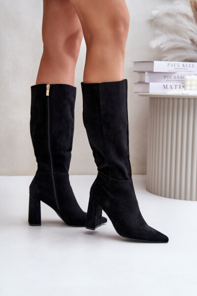 Kozačky na podpatku MVP315 černé - Step in style 38
