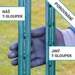 Sada T-sloupky pro elektrický ohradník 167 cm + krytky s izolátorem - 50 ks