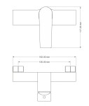 MEXEN/S - Lynx DQ62 Set umyvadlové a sprchová baterie s příslušenstvím, zlato 745904DQ62-50