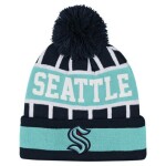 Outerstuff Dětská zimní čepice Seattle Kraken NHL Go Fast Cuffed Knit W Pom
