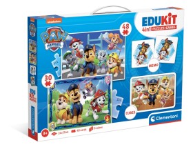 Edukit Disney Paw Patrol 4v1 (pexeso, 48 + 30 puzzle, 6 kostek) - Clementoni