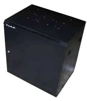 XtendLan 9U 600×450 mm (WS-9U-64-FS-BLACK) / Nástěnný rozvaděč / jednodílný / plné dveře / úprava proti vykradení (WS-9U-64-FS-BLACK)