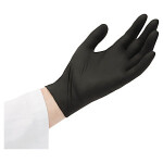 Černé nitrilové rukavice, bez pudru, hypoalergenní, velikost M (7/8)
