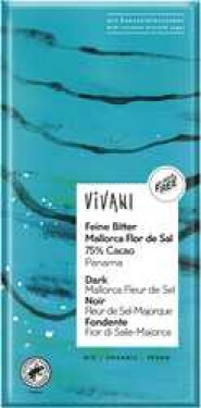 Vivani Hořká čokoláda se solí Flor de Sal 80g BIO