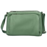 Stylová dámská kožená crossbody Robertina, světle zelená