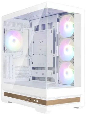 Zalman P40 Namu bílá / PC skříň / Mid Tower / 4x 120mm ARGB fan / 2x USB-A 3.0 / USB-C / panoramatická (P40 Namu White)