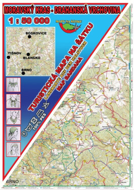 Moravský kras - Drahanská vrchovina Šátek s mapou