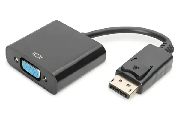 Digitus DisplayPort - VGA černá / Redukce / 0,15 m / 1080p 60 Hz (AK-340410-001-S)