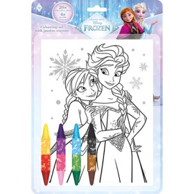 Ledové království - Omalovánkový set s oboustrannými voskovkami