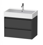 DURAVIT - Ketho.2 Umyvadlová skříňka 55x78x46 cm, 2 zásuvky, grafit mat K25277049490000