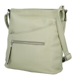 Trendy dámská koženková crossbody kabelka Lima, světle zelená