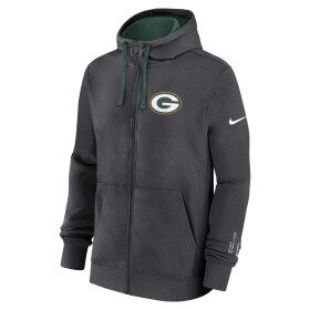 Nike Pánská mikina Green Bay Packers NFL Playbook Full-Zip Fleece Hoodie - Antracitová Velikost: S