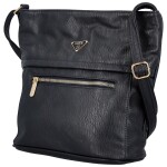 Stylová dámská koženková crossbody kabelka Isména, tmavě modrá