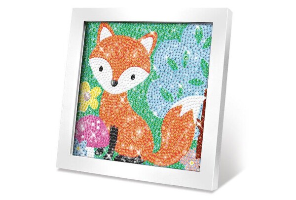 Kreativní set obraz s kamínky liška 17cm, Wiky kreativita, W050833