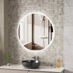Erga Deam, kulaté LED zrcadlo 90cm, 3 barvy světla, přední osvětlení, vyhřívací podložka proti zapaření, ERG-V01-Deam-9090-CL ERG-V01-DEAM-9090-CL