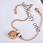 Ocelový náramek Millie Gold - srdce, chirurgická ocel, Zlatá 18 cm + 3,5 cm (prodloužení)