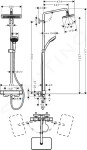 HANSGROHE - Croma Sprchový set Showerpipe s termostatem, 1jet, chrom 27630000