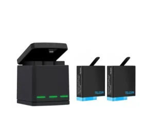 Telesin GP-BNC-801 Tříslotový nabíjecí box pro GoPro Hero 8 + 2 baterie (GP-BNC-801)