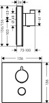 HANSGROHE - Shower Select Glass Termostat pod omítku Highflow pro 1 spotřebič a 1 dodatečný výstup, bílá/chrom 15735400