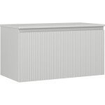 MEXEN/S - Rivel koupelnová skříňka pod umyvadlo 90 cm s deskou, 1 šuplík, reliéf , šedá mat 91A20-09047-1-BFC62