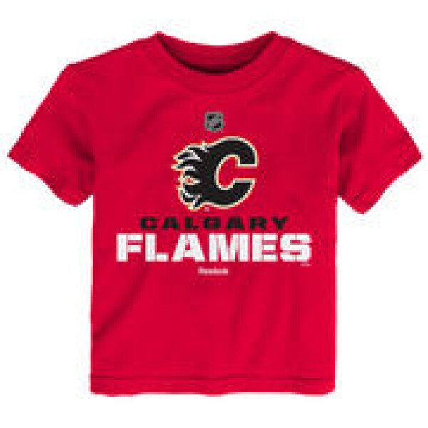 Reebok Dětské tričko Calgary Flames NHL Clean Cut Velikost: Dětské XL (14 - 16 let)