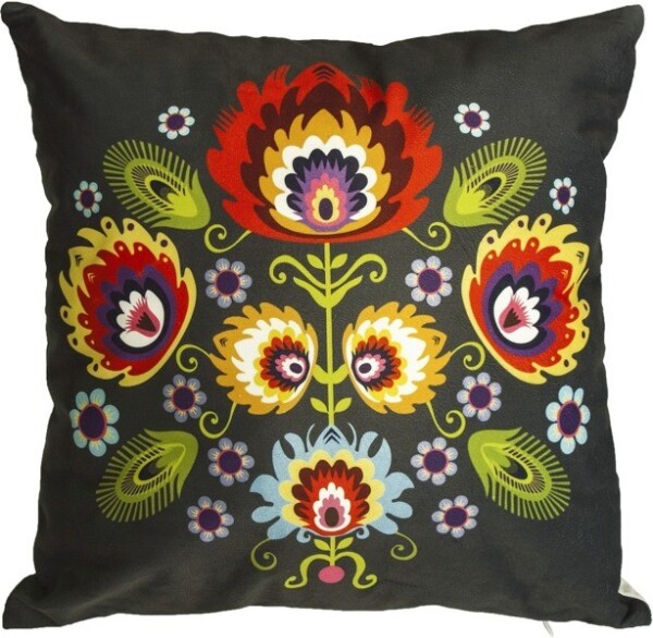 DumDekorace Lidové povlaky na polštáře v šedé barvě