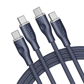 VOLTME Powerlink Rugg Series CTC Kabel USB-C(M) 5A/100W 1.8m modrá / 2x USB-C(M) (C2062)
