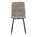 Židle jídelní, šedá látka cowboy, nohy černý kov