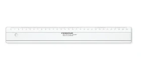 Staedtler Pravítko Plexiglas 30 cm transparentní / Pravítko / tušová hrana / zaoblené hrany (562 04-30F)