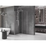 MEXEN/S - Velar sprchový kout, posuvné dveře 90 x 90, transparent, chrom 871-090-090-01-01