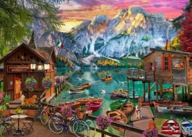 BLUEBIRD Puzzle Jezero Braies, Itálie