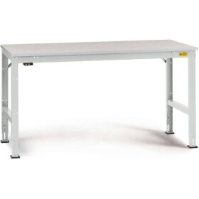 Manuflex LU4113.7035 ESD ESD pracovní stůl Univerzální standardní základní stůl s kaučuk, Šxhxv = 2000 x 800 x 760-870 mm šedobílá (RAL 7035)