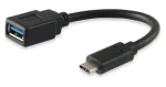 Equip černá / Adaptér / USB-C - USB-A OTG / 5 Gbps / 0,15 m (133455)