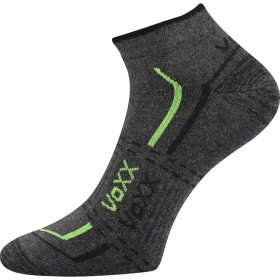 VOXX Ponožky krátké slabé REX 11 bavlněné TMAVĚ ŠEDÉ MELÉ (3 páry) 39-42 113581