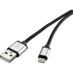 Ansmann Apple iPad/iPhone/iPod nabíjecí kabel [1x USB 2.0 zástrčka A - 1x dokovací zástrčka Apple Lightning] 2.00 m čern