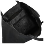 Trendy dámská kožená kabelka na rameno Sascha, černá