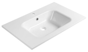 SAPHO - ARECA umyvadlo, litý mramor, 81x51,5cm, bílá AC081