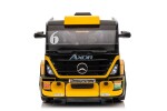 Mamido Dětský elektrický kamion Mercedes Axor LCD MP4 s návěsem žlutý
