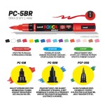 Uni Posca PC-5BR 1-4 mm štětcový hrot růžový 13